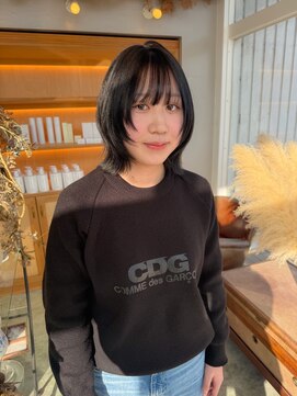 ユラギフロムユイマァル 水島店(YURAGI from YUIMARL) ハイレイヤーウルフ20代30代40代くびれヘアハッシュカット
