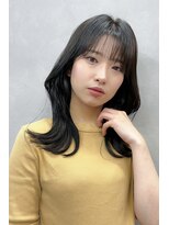 クシュ 本川越店(kusyu...)&nbsp;ダークブルー顔周りカットダークブラウンミルクティーブロンド