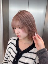 ロンドミラー 博多店(Lond Mirror)&nbsp;ワンレン韓国風小顔ボブ/ハイトーン透明感カラー/レイヤーボブ