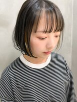 テトヘアー(teto hair)&nbsp;スリークボブ、前下がり、ワイドバング、インナーカラー