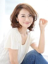 デイジー インデックスヘア 大島店(DAISY index hair)&nbsp;20代30代40代50代ひし形くびれデジタルパーマ薄めバング小顔