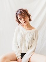 デビュー ヘアーメイク&nbsp;外ハネボブ　ピンクラベンダー