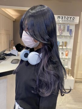 ベレーザ 渋谷(BELEZA) ba259黒髪ロングストレートルーグレージュオン眉ショート