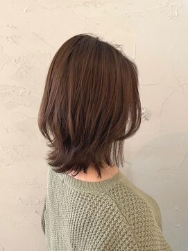 コエ 元町 石川町 (Koe.) オレンジブラウン/外ハネミディ/フェミニン【元町/石川町】