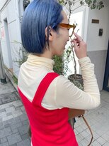 ゼスト クレス(ZEST Cres)&nbsp;【cres奈佳子】ブルーカラー×切りっぱなしボブ