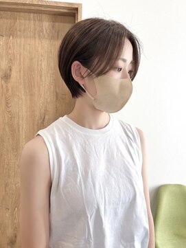 アノネ(anone) 髪質改善カラー×グリーン×ショート