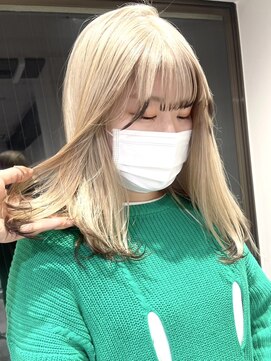 ムク 横浜店(muku) ミルクティーベージュダブルカラーケアブリーチインナーカラー