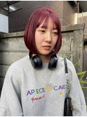 赤髪ボブ
