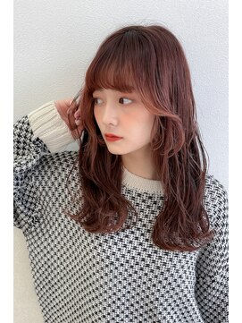 ヘアーズ ベリー 高槻店(hairs BERRY) ★BERRYエアリーロングピンクブラウン美髪フェイスレイヤー小顔