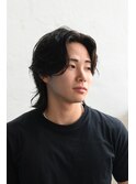 波巻きハイライトアップバングツーブロックマッシュ