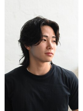 スレイ 西宮(SLAY) 波巻きハイライトアップバングツーブロックマッシュ