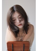 シスタ(SISTA)&nbsp;切りっぱなしロブフェイスレイヤーオレンジブラウン【自由が丘】