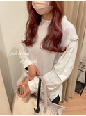 髪質改善＊くびレイヤーピンクベージュ＊美髪【Zina船橋】