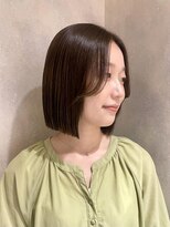 フェイス 石川町 (FACE)&nbsp;韓国風ボブ×切りっぱなし×秋カラー×ベージュ×20代30代