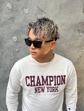 メンズグルーミングナンバーナイン(MEN'S GROOMING NUMBER NINE) ホワイトメッシュ/ツイストスパイラル/メンズパーマ