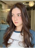 センターパートロングレイヤー