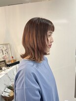 ヘアースイッチ(HAIR SWITCH)&nbsp;顔周りレイヤー/オン眉/オレンジカラー