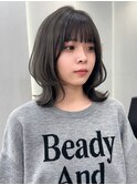 イメチェン外ハネボブ美髪ワイドバングミディアム縮毛矯正ボブ