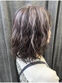 お洒落白髪ぼかしハイライト