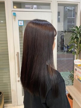 ヘアアンドメイク 心座(hair&make) 美人サラツヤ酸性縮毛矯正
