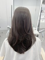 プラチナ(PLATINA)&nbsp;ハイレイヤーレイヤーカットブリーチ無しカラー顔周り韓国