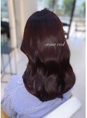 秋にぴったりワインレッド最高に可愛いです♪YURI/博多美容室