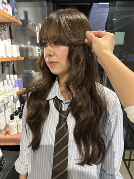 ノラ ヘアーサロン(NORA HAIR SALON) 【大久保】ブリーチ1回ヘーゼルベージュカラー顔まわりレイヤー