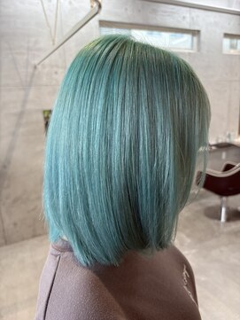 ターコイズブルー/髪質改善/ボブ