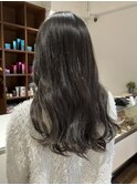 ブリーチなしグレージュカラー/地毛風カラー/暗髪/透明感カラー
