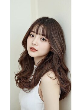 TMJ 熊本/韓国セミロングヘア×コテ巻きパーマ×レイヤーカット