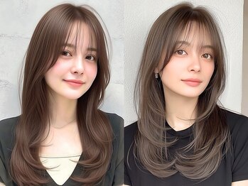 ロティー(loty)の写真/顔周りカットで印象を変える◎乾かすだけで可愛くなれる顔周りレイヤーが高評価！天神今泉の人気美容院◎