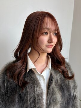 ルオラ(Luora) ブリーチなしダブルカラー×赤みブラウン