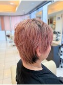 ハイトーンピンクショートスタイル