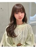 大人かわいい◇透明感抜群ミルクティーベージュ顔周りレイヤー