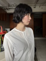 テント(tent.) ボブパーマ黒髪レイヤーニュアンスドライ