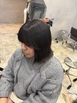 エッセ 大阪梅田茶屋町店(esse) 【梅田/U24】透明感ラベンダーグレージュ×ぷつっと外ハネボブ