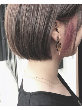 エミュー(emue) emue京都◯大人かわいいまとまりボブピンクベージュ◯中島