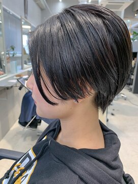 テトヘアー(teto hair) 黒髪、ハンサムショート、マニッシュショート、ワンサイド