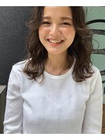 ヘアサロンエム 渋谷店(HAIR SALON M) 外ハネボブ アッシュブラウン ネオウルフ デザインカラー