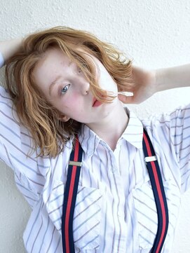 メロウマン(mellowman) ミニボブ/ブリーチオンカラー×ロングボブ/前髪なしショート