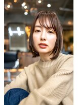 オースティン 門前仲町(AUSTIN)&nbsp;大人かわいい前髪セシルカットココアブラウンフリンジウェーブ