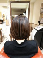 ネオリーブチノ 登戸店(Neolive cino)&nbsp;白髪馴染ませ ハイライト ローライト ボブ