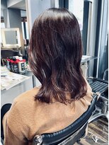 ヘアアンドメイク エジェリ(hair&make egerie) ラベンダーグレージュカラー・ミディアムボブ・バイオレット