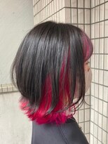 マティーナ ヘアー 池袋(Matina hair)&nbsp;【ネオンピンク/ウルフボブ/ダブルカラー】20代30代40代