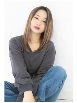 プライズ 錦糸町北口店(prize) ストレートヘア前髪なしロングバレイヤージュ錦糸町北口