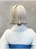 振袖 袴 着付けヘアアレンジ振袖へア袴へア金箔水引きラメ K0814