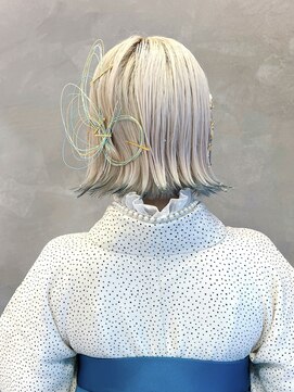 トルネード(TORNADO) 振袖 袴 着付けヘアアレンジ振袖へア袴へア金箔水引きラメ K0814