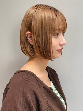 ロンドルーチェ 心斎橋(Lond luce) 韓国前髪顔周り×切りっぱなしボブ【心斎橋/髪質改善】