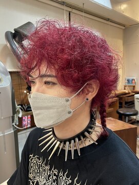 スタジオフォーエイチ(STUDIO 4H) パンク/レッド/ビビッドカラー/個性的/デザインカラー