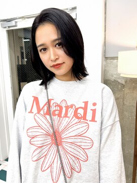 ノエ(noe) 切りっぱなしレイヤー×地毛風カラー